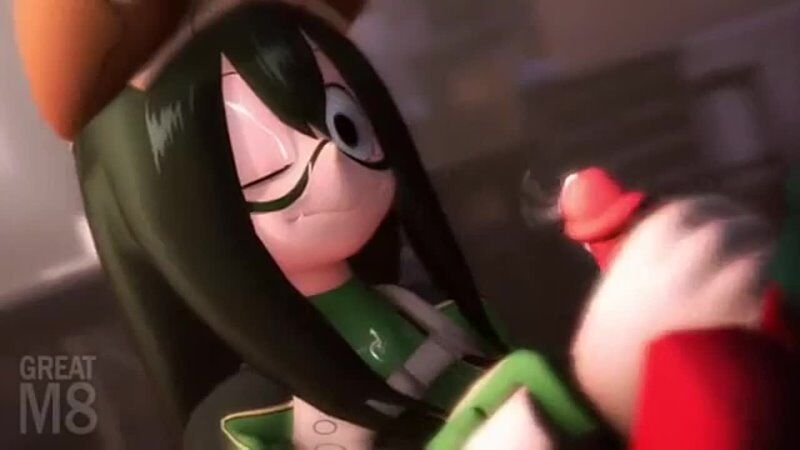 My Hero Academy Tsuyu Asui having sex with Izuku Midoriya смотреть