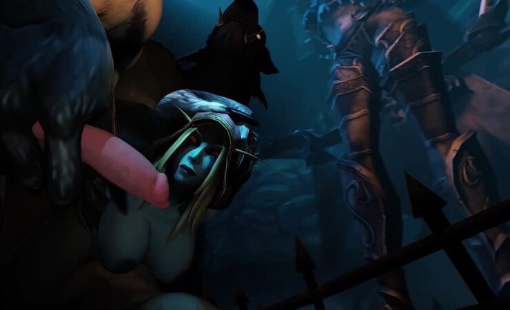 Sylvanas Windrunner X Worgen Dark Elf Group Sex Gangbang Slut