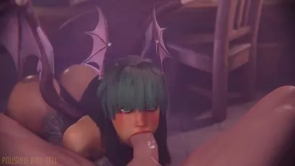 Morrigan Aensland NSFW succubus oral sex blowjob facefuck  