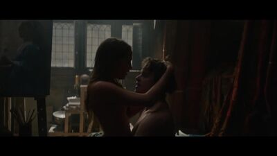 Кара Делевинь (Cara Delevingne), Алисия Викандер и Холлидей Грейнджер секс в фильме «Тюльпанная лихорадка» (2017)